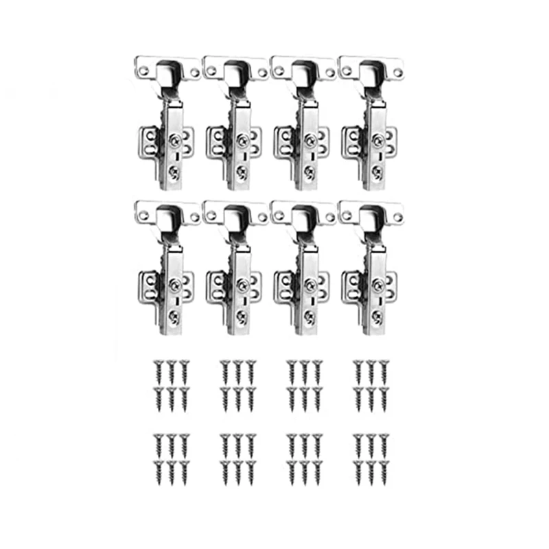 

8-Pack Cabinet Furniture Hinge Angle 110° With Hydraulic Spring, Cup Hinge, Removable