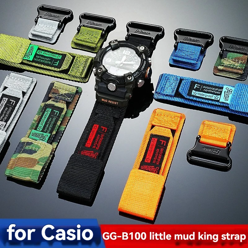 Фото Для CASIO G-Shock GG-B100Mudmaster 3-го поколения-сменный нейлоновый холщовый ремешок для уличных часов, аксессуары в стиле милитари №2