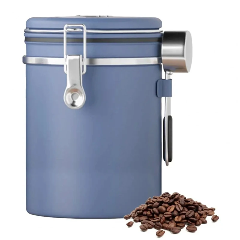 1800 мл канистра для кофе из нержавеющей стали герметичный контейнер с датой