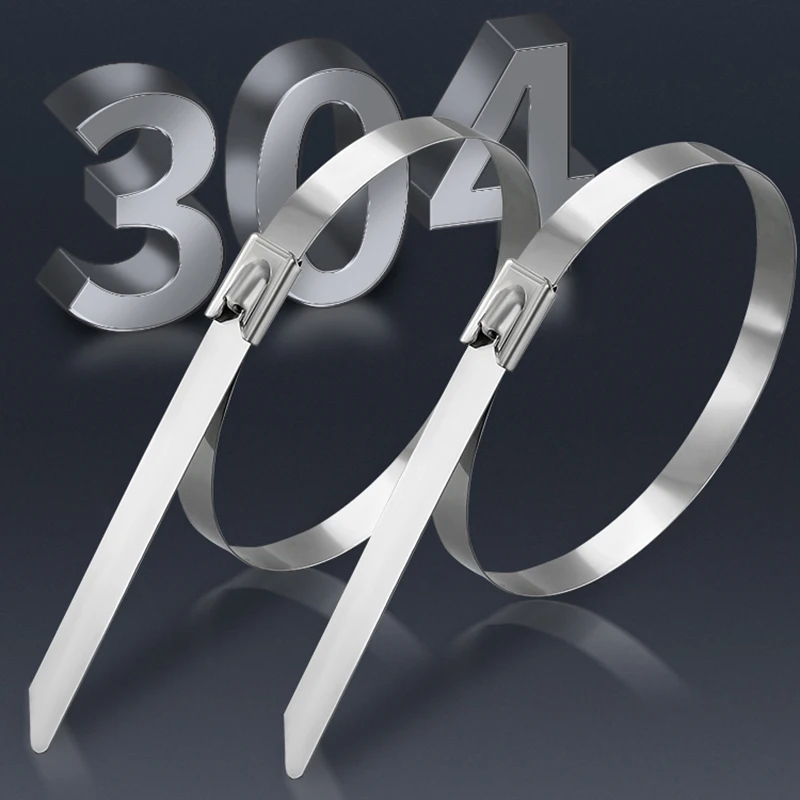 Кабельная Стяжка из нержавеющей стали 304 самоблокирующаяся рельефная кабельная