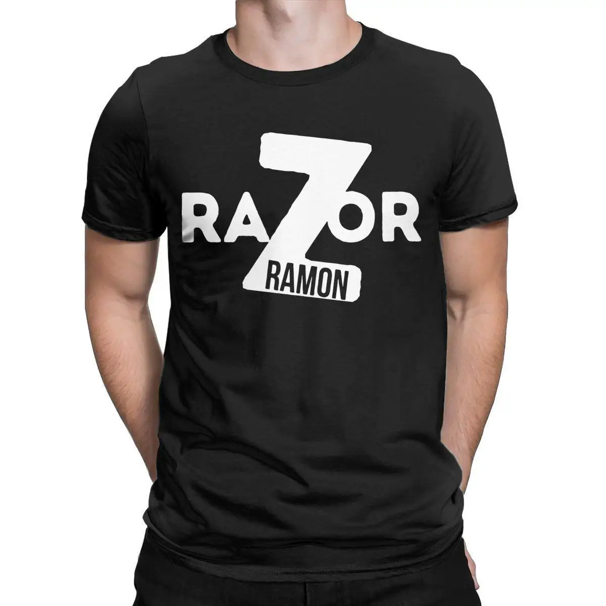 Men T-Shirts Razor Ramon The Bad Guy Funny 100% Cotton Tee Shirt Short Sleeve Wrestling Legend T Shirt O Neck Clothing Gift Idea