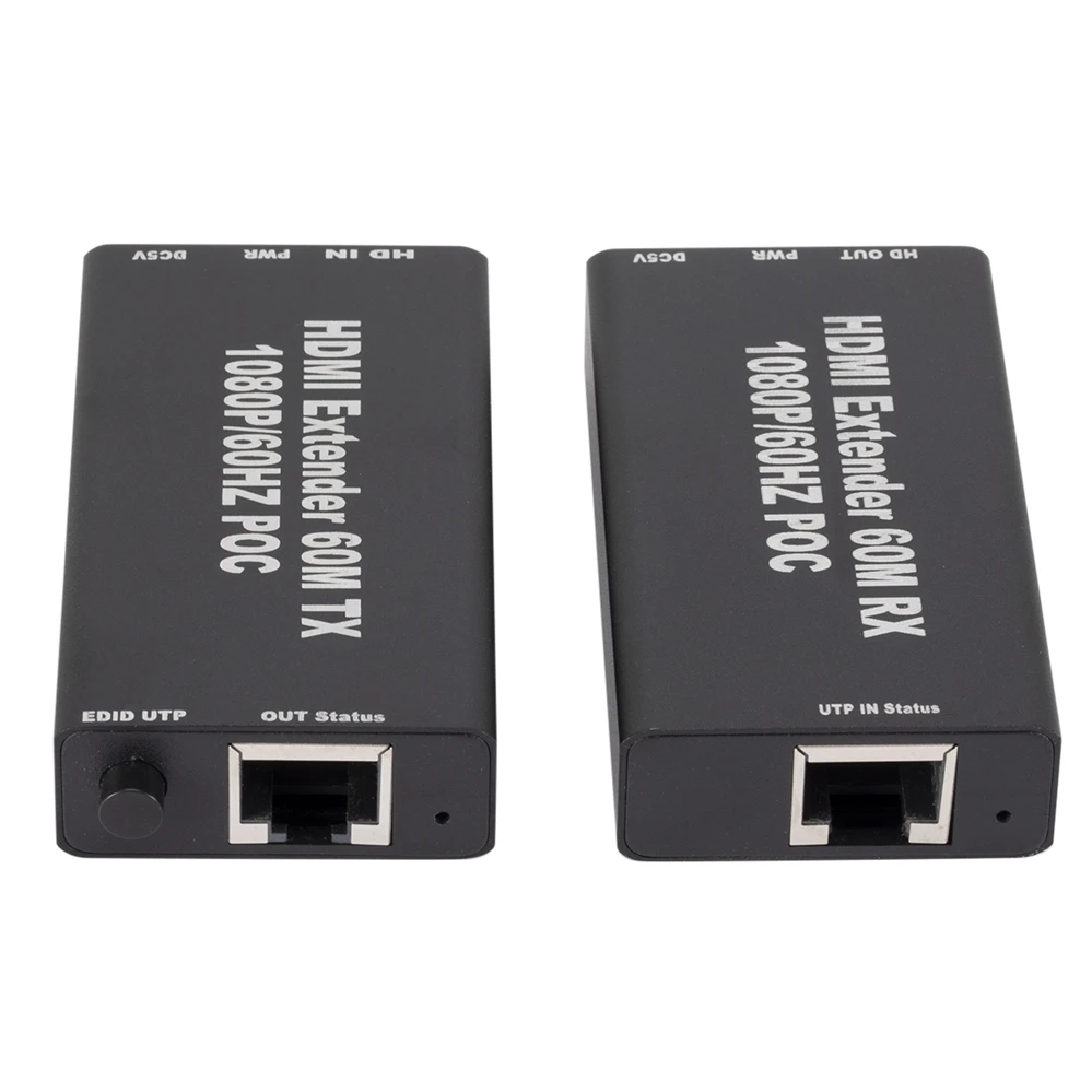 Mini 60M HDMI Extender Cable (Receiver &amp Transmitter ) Over signle RJ45 Cat5e Cat6 Ethernet Sender Receiver for PC |