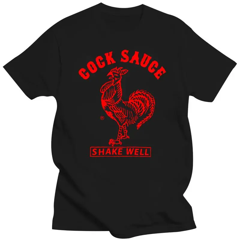 

Mens Clothing Funny T Shirt Men Novelty Tshirt Sriracha Cock Sauce T-Shirt
