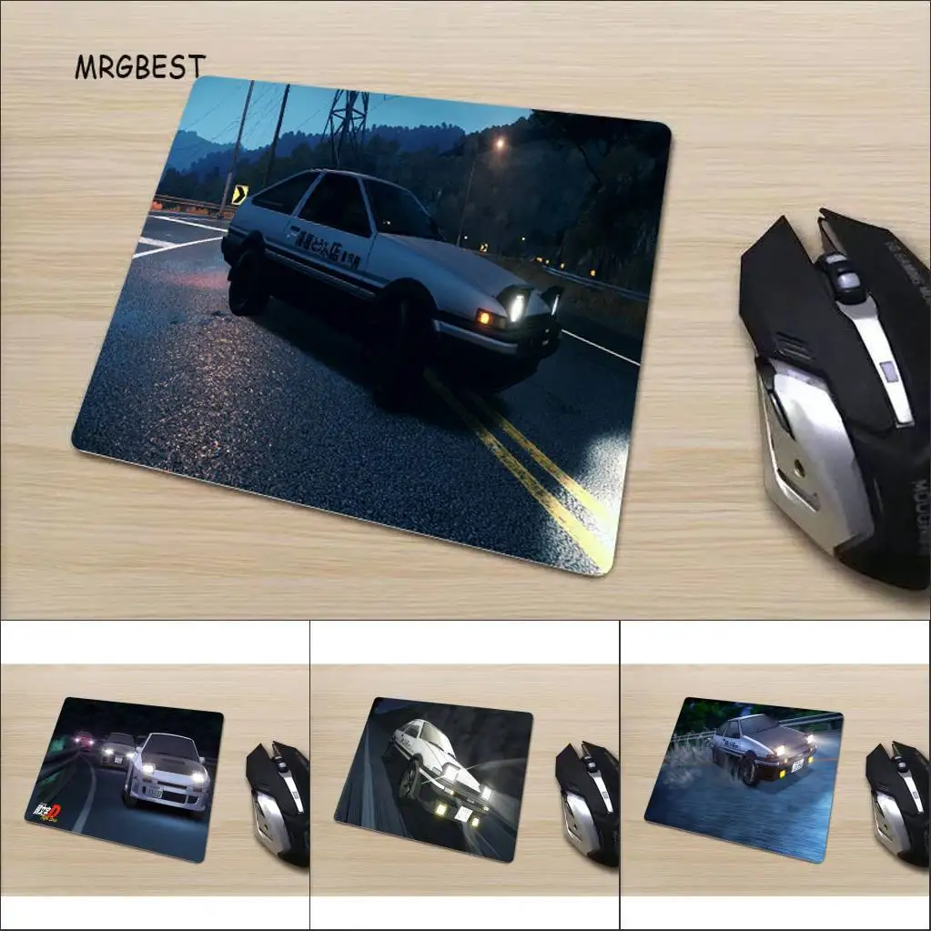 Новый Коврик для мыши с автомобильным принтом аниме, крутые аксессуары для ПК, маленький игровой коврик, размер для 22X18/25X20/29x25 см, настольные коврики