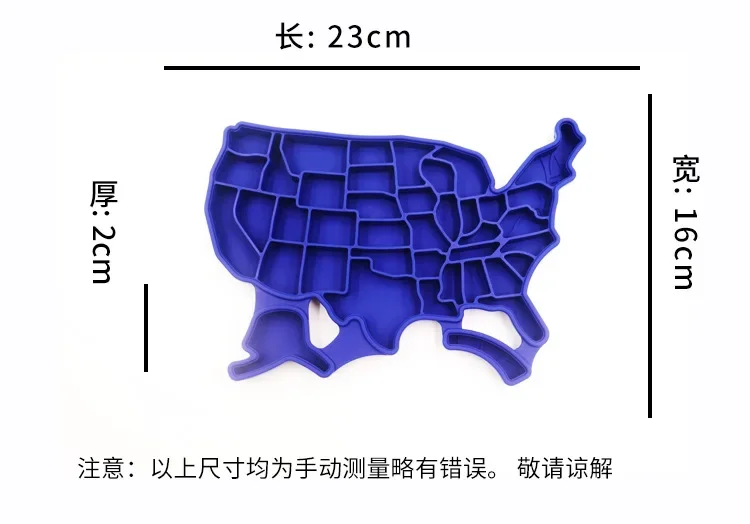

Силиконовая форма для льда с американской картой