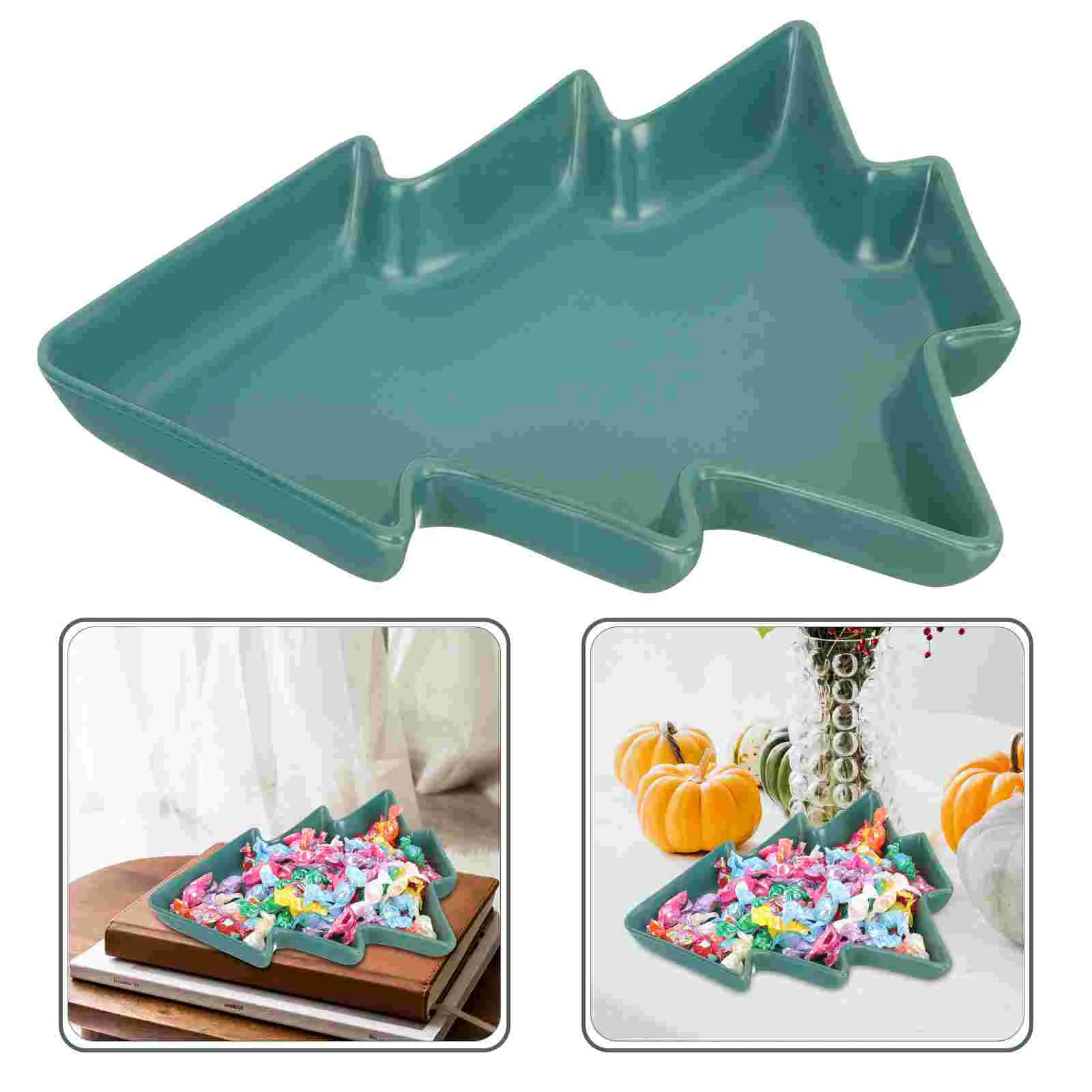 

Christmas Plate Tree Tray Serving Dish Platter Dishes Candy Bowl Fruit Sushi Snack Plates Saladdessert Shaped Cookie Pastry