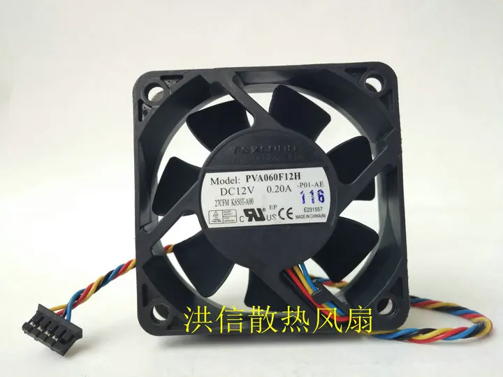 Фото FOXCONN 6020 PVA060F12H DC 12 В 0,20 А четырехпроводной вентилятор с ШИМ-регулированием скорости №2