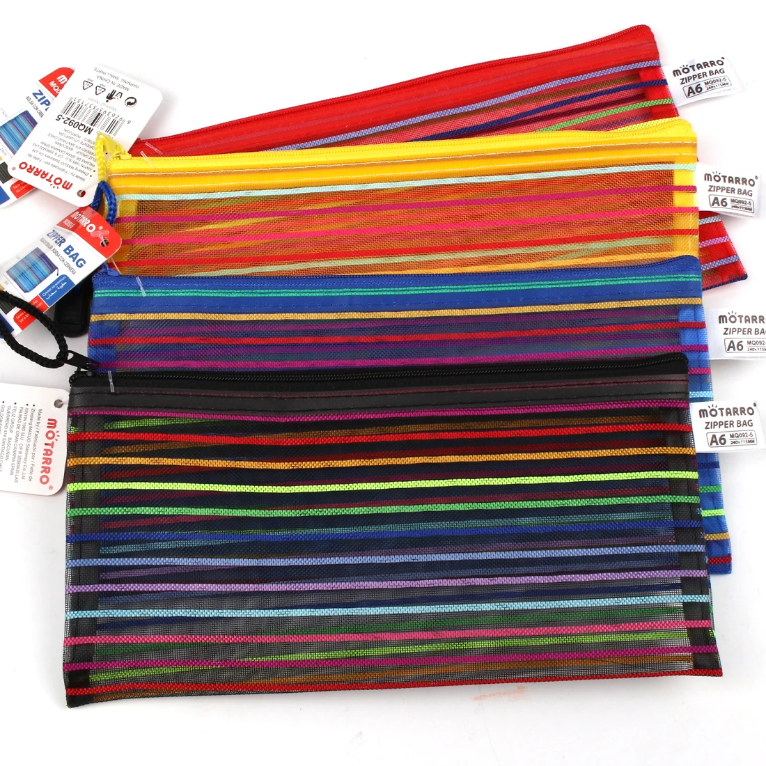 Нейлоновая Радужная Сетчатая Сумка Для Документов A6 Красочная Женская Хранения