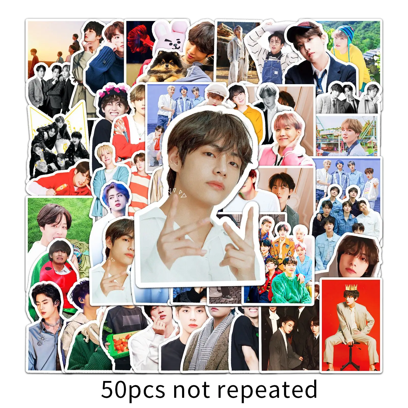 50 шт. Bangtan Boys-Стикеры BTS для нового альбома Idols Card Корея гитара блокнот