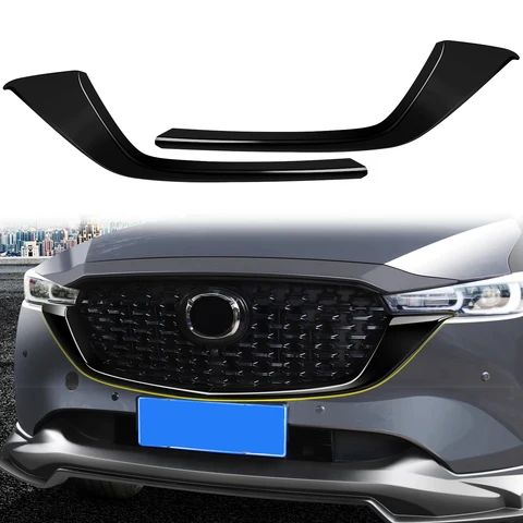 Автомобильные аксессуары для Mazda CX-5 CX5 2017 2018 2019 2020 2021 2022 ABS Глянцевая черная передняя искусственная крышка молдинг отделка