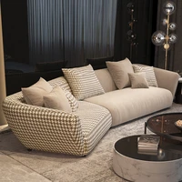 private customitalian minimalist wash free technology cloth sofa nordic simple living room corner shaped sofa