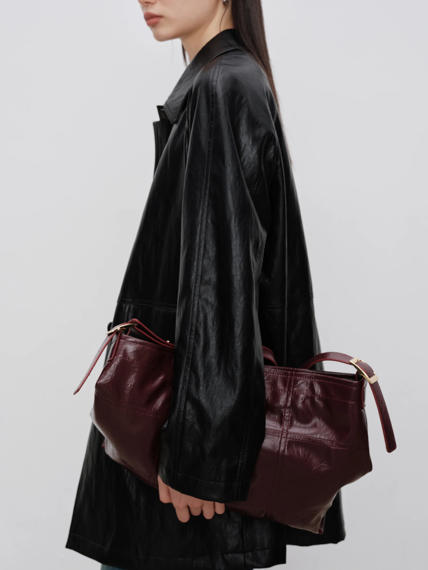 Куртка ZIQIAO Petite из искусственной кожи в американском ретро-стиле женская верхняя