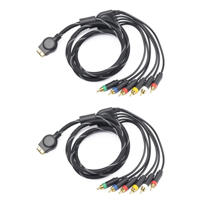 

2X Suitable For PS2/PS3 Component Cable 1.8M Suitable For PS 2/3 High Resolution Game Cable Accessories