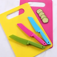 childrens plastic fruit knife safe sawtooth cutter chef nylon knives fruit bread cake salad cooking peelers kitchen accessories