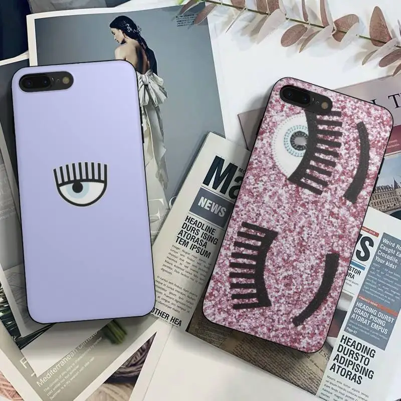 

Hot Chiara Ferragni Eyes Eyes Phone Case Fundas Shell Cover For Iphone 6 6s 7 8 Plus Xr X Xs 11 12 13 Mini Pro Max