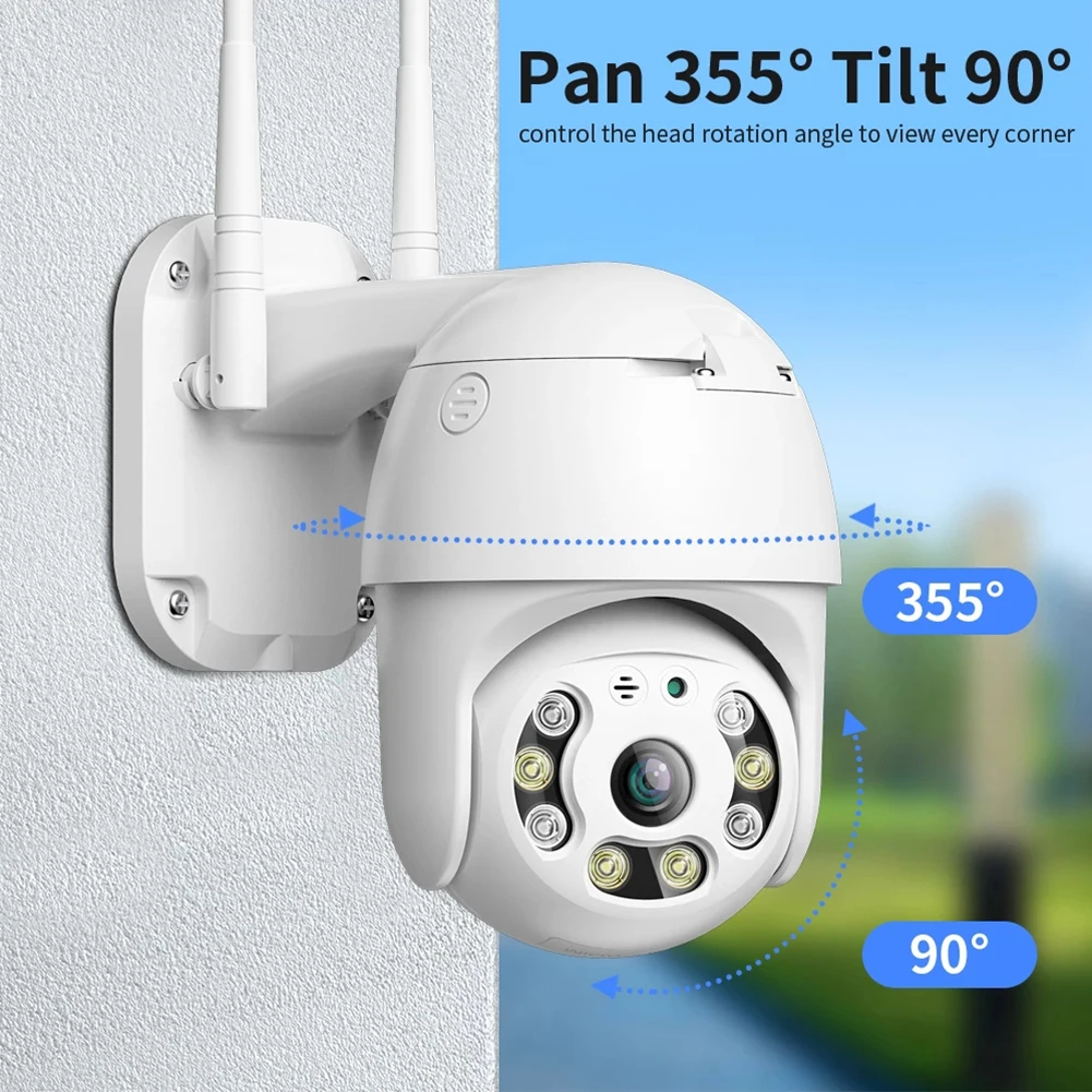 

1080P 2MP 8LED Security Camera Motion Detection 2.4G WiFi Surveillance Security Camera Full Color Night Vision Remote Monitoring