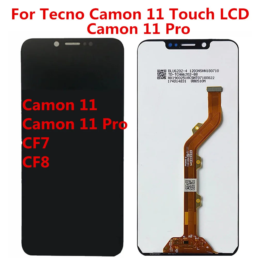 

For Tecno Camon 11 CF7 LCD Display Touch Screen Digitizer Panel Assembly For Tecno Camon 11 pro CF8 Touch Screen LCD Spair Part