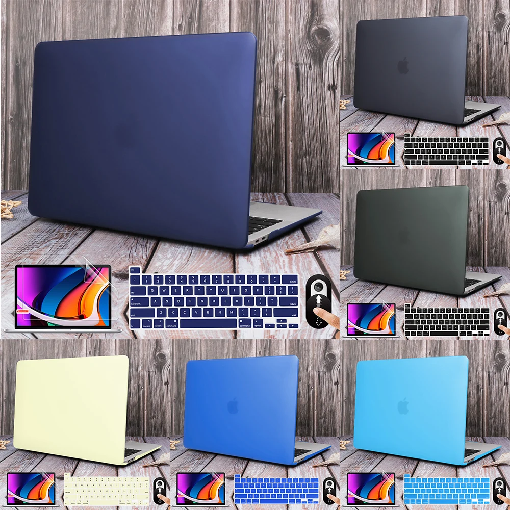 

Матовый чехол для ноутбука MacBook Pro 13 дюймов 2020 A2338 A2289 A2251 Сенсорная панель ID пластиковая крышка клавиатура защитная пленка для экрана