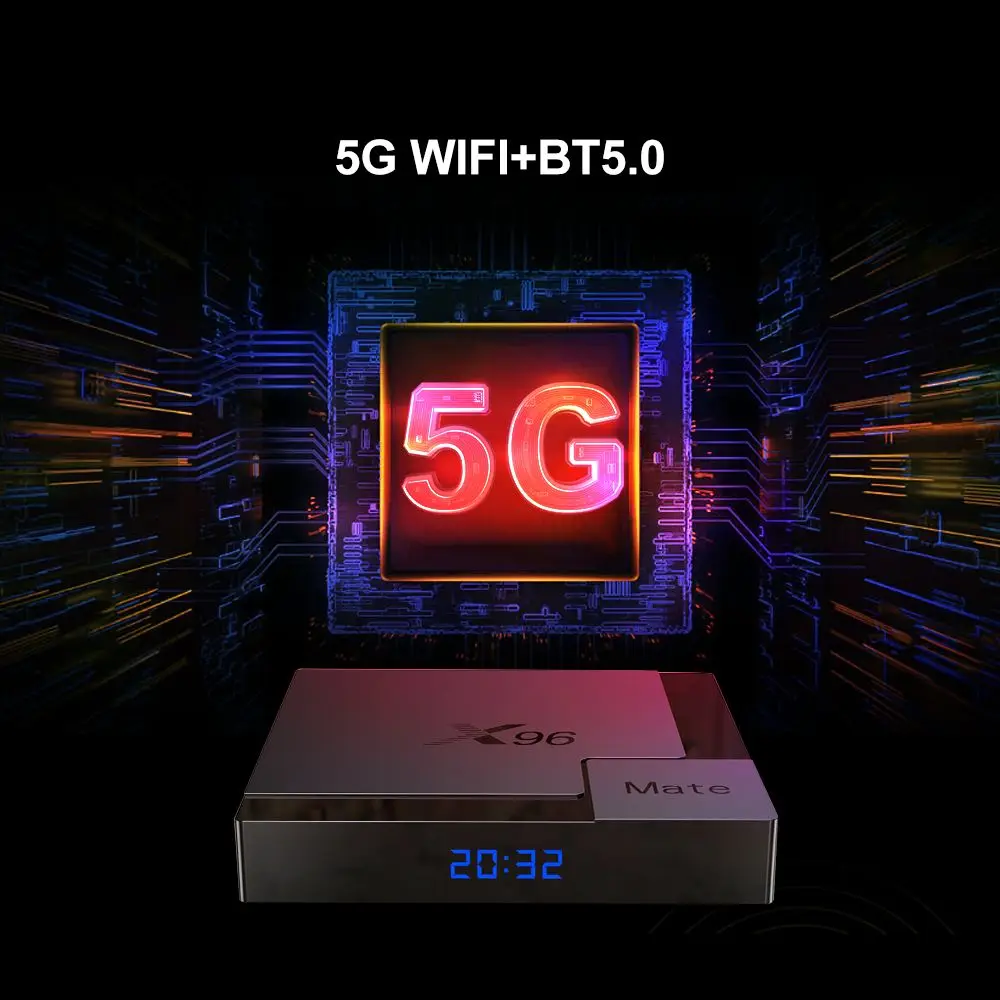 Приставка Смарт-ТВ X96 Mate Android 10 0 4 + 32/64 ГБ Wi-Fi