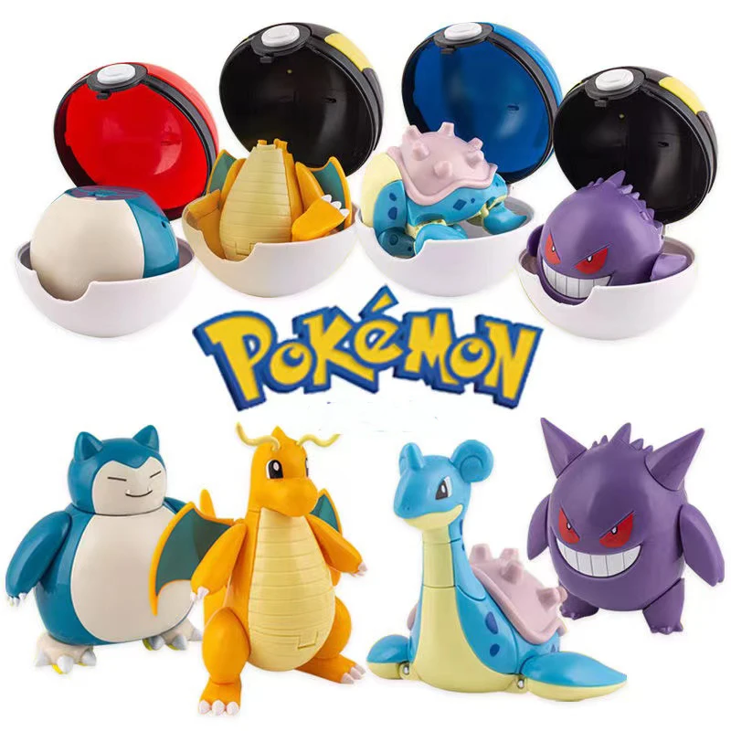 

New Pokemon Figures Toys Variant Ball Model Pikachu Gengar Dragonite Snorlax Lapras Pocket Monsters Action Figure Toy Gift