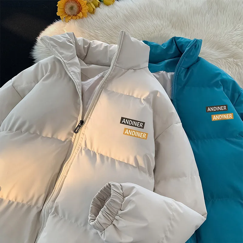 Молодежный пуховик с хлопковой подкладкой мужская зимняя утолщенная одежда 2023