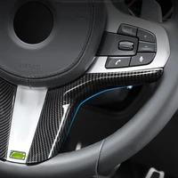 2pcs car styling abs carbon fiber texture steering wheel frame decoration cover trim for bmw x3 g01 2018