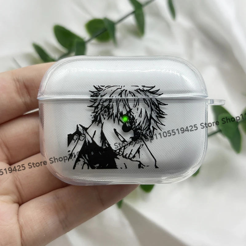 Фото Чехол для наушников в стиле аниме J-Jujutsu K-Kaisen G-Gojo для Airpods 4 3 2 Pro 3, силиконовый чехол для Airpod 2 3 1, защитный аксессуар-оболочка №1