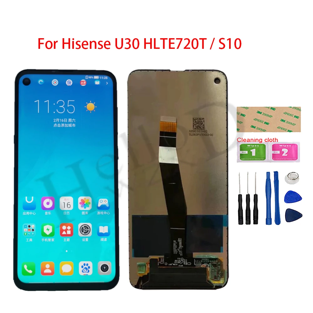 

100% Tested LCD Display For Hisense U30 Hisense S10 HLTE720T LCD Display Touch Screen Digitizer Assembly Replacement Free Tools