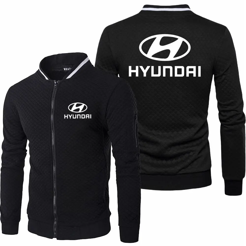 

New Spring Autumn Mens Hyundai Car Logo Jacket Long Sleeve Sportswear Casual Zipper Hoody Male Sweatshirts Tops