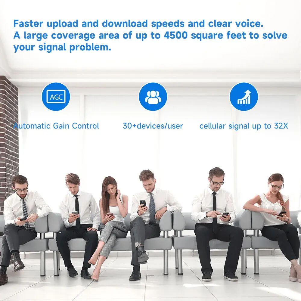 3G 4G LTE Band 5/1 Комплект усилителя сигнала сотового телефона 850/2100 МГц Повышение