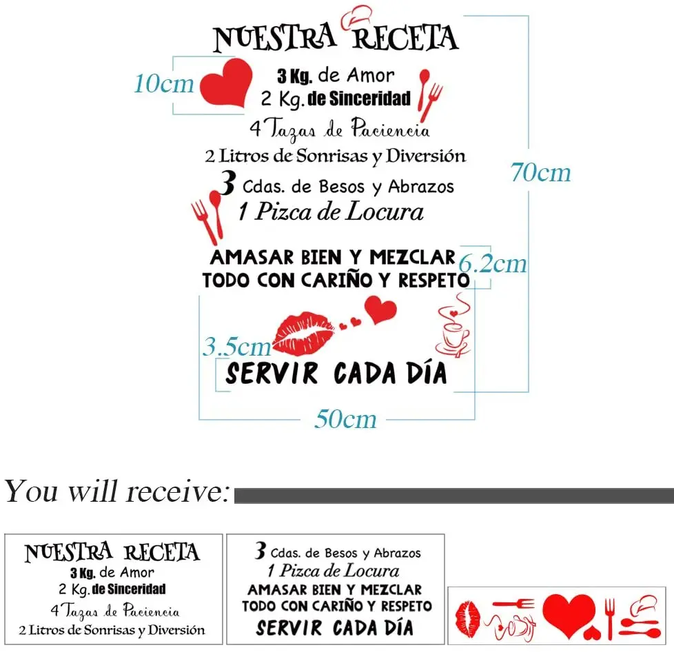 Вдохновляющие цитаты настенные наклейки испанские виниловые мотивирующие фразы