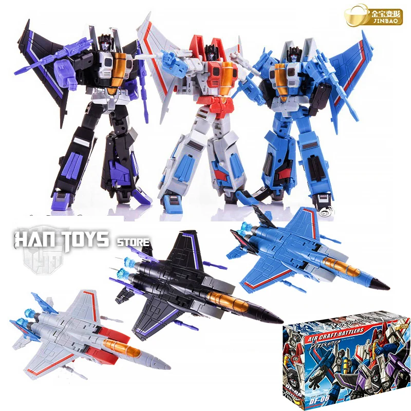 Экшн-фигурки JINBAO starcry Thundercracker Skywarp F15 FG01 DS01 DF06, Аниме Робот-трансформер, игрушки