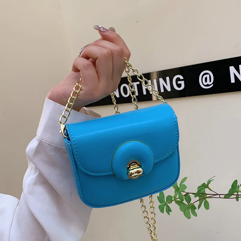 

2022 модные женские сумки и кошельки, толстая мини сумка на плечо с цепочкой, Высококачественная сумка через плечо из искусственной кожи с кла...