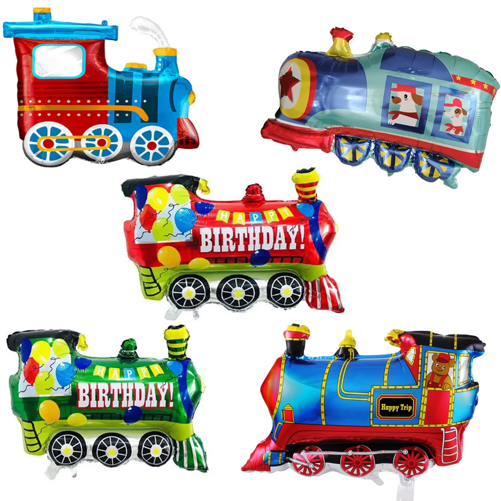 

Colorful Train Foil Balloons Jumbo Train Themed Party Supplies Decorations Baby Shower Wedding Birthday Favors Kids Toys