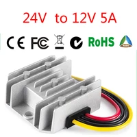 24v to 12v 5a step down dc dc converter voltage regulator buck power supply module 18v 40v for led buck regulator for solar