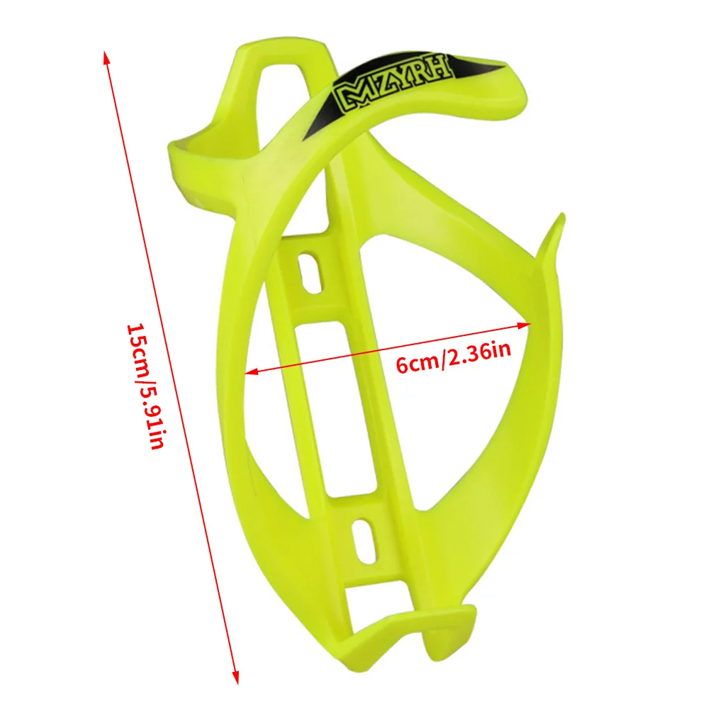 Bicycle Water Bottle Cage Plastic Cycling Bottle Holder Adjustable Bike Drink Cup Rack  Yellow