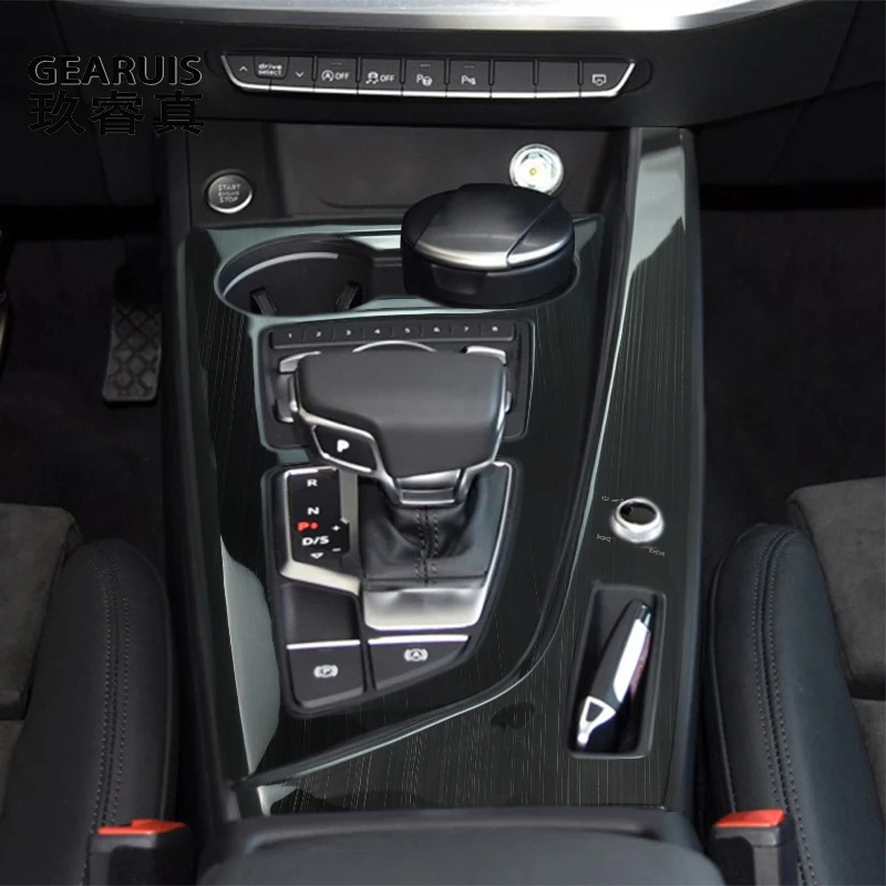 Черная внутренняя отделка из нержавеющей стали для Audi A4 B9 A5 2017-2023, панель переключения передач автомобиля, кнопка, наклейка на рамку, автомобильные аксессуары (art.: 3920bfc2b0cc0) - 3920bfc2b0cc0