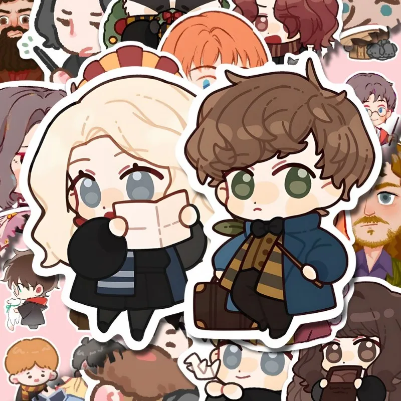 40 шт.Q версия Гарри Поттера Kawaii милый чехол для мобильного телефона ноутбук чашка