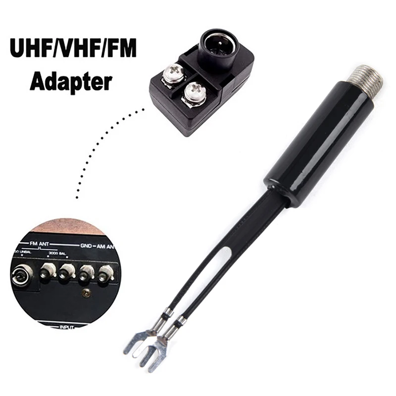 

75 Ohm To 300 Ohm UHF/VHF/FM Transformer Converter Adapter With F Type Connector Female Plug Jack For Cable Antenna TV F Pin