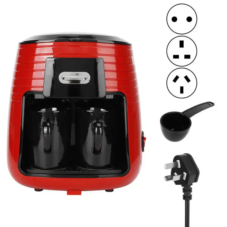 

Home appliance Full Automatic Coffee Machine With Double Cup Drip Coffee Maker Tea Making 0.25L Portable Coffee Maker Multipurpo