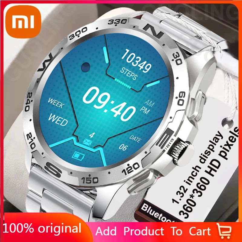 

Xiaomi Bluetooth Call Smart Watch Men 1.32inch 360*360HD Pixel Display Screen Sport Fitness Tracker Waterproof Men Smartwatch