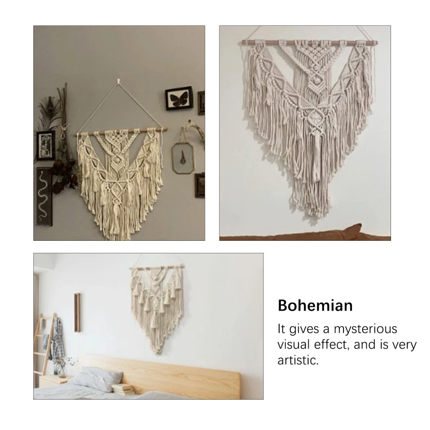 

Макраме настенный подвесной гобелен настенный Декор Бохо шикарный богемный тканый Декор для дома
