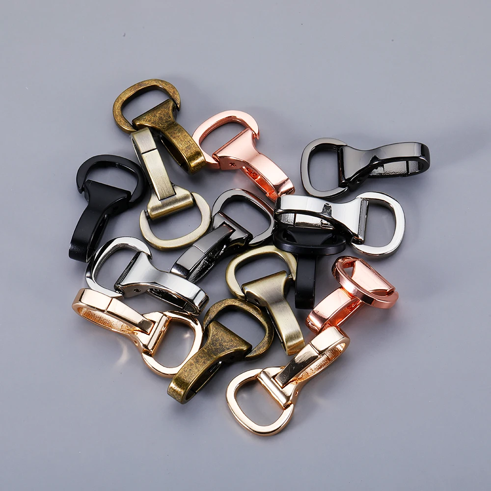 5pcs/lot Gold Silver Bronze Black Metal Swivel Lobster Clasp DIY Keychain Keyring Key Chain Ring Craft Bag Hardware Wholesale