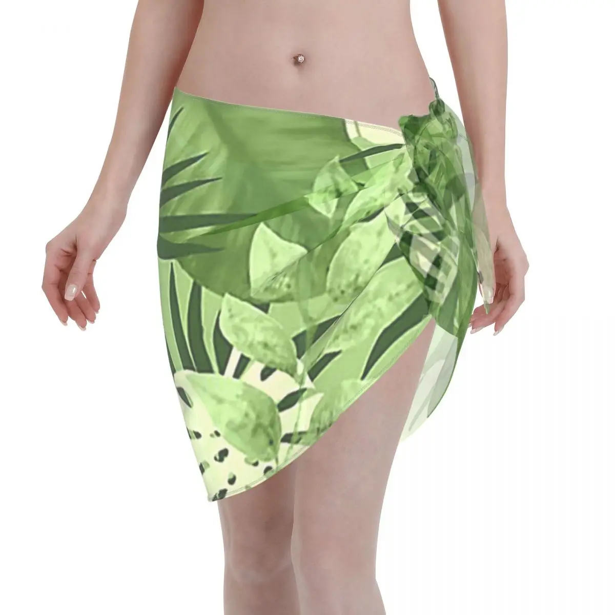 

Leaves Leaf Women Beach Cover Up Wrap Swimwear Pareo Scarf Sarong Beachwear Jungle Tropical Bikini Cover Ups Skirt Swimsuits
