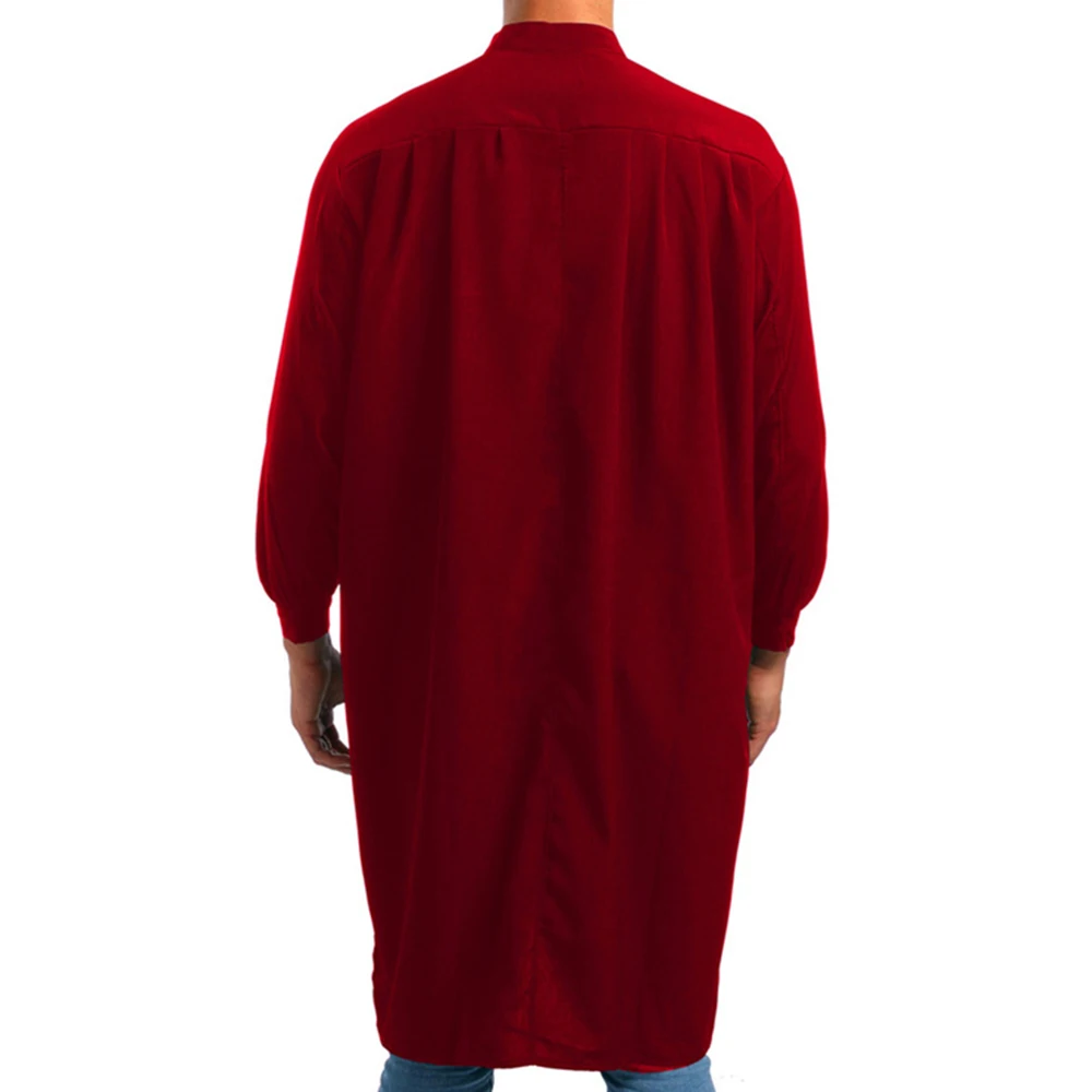 Thobe Jubba Kurta Men Abaya Dubai Islamic Shirts Top Long Sleeve Robe Saudi Arab Arabia Homme Kaftan Arabe Muslim Dress Clothing