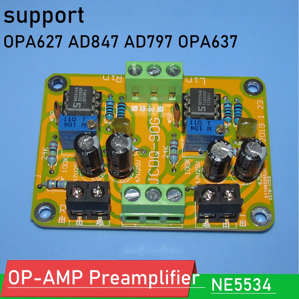 

DYKBmetered HIFI NE5534 DC буферная стереосистема, предусилитель, плата для OPA627 AD847 AD797 OPA637, один модуль
