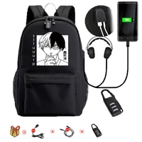 anime backpack my hero academia cartoon school bag for adults large capacity manga to travel daily boys bookbags
