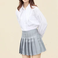 2021 women sexy high waist solid colors cute mini skirt kawaii pleated tennis skirt pink white shorts korean style streetwear