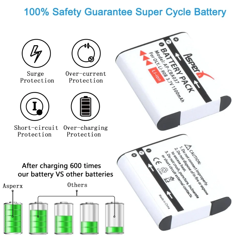 Аккумулятор для Olympus модель 90B/92B + зарядное устройство