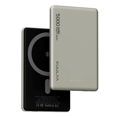 KUULAA 5000 мАч MagneticPower Bank 20 Вт Беспроводное зарядное устройство для телефона Внешняя батарея Быстрая зарядка для iPhone 16 15 14 Series PowerBank